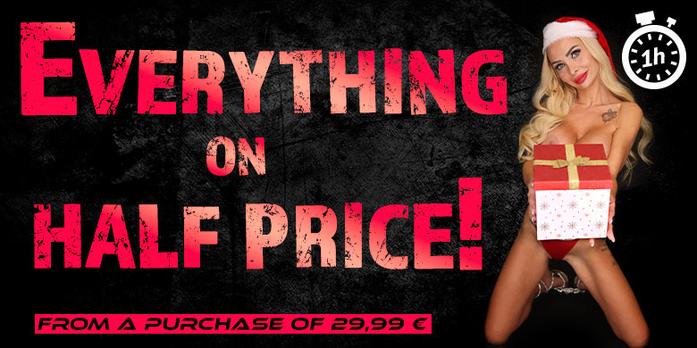 Everything on half price - 1 hour!
